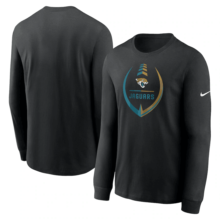 Men's Jacksonville Jaguars Black Icon Legend Performance Long Sleeve T-Shirt Men's Jacksonville Jaguars Black Icon Legend Performance Long Sleeve T-Shirt